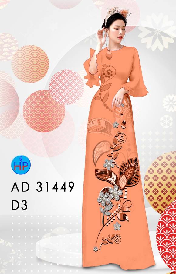 Vải Áo Dài Hoa Văn AD 31449 2